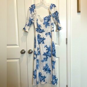 Francesca’s Blue and White Bridgerton Cottagecore Dress